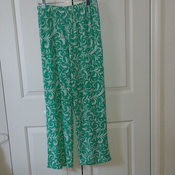 Salon studio beachy  resort lounge flowy pants Sz MP - Picture 1 of 5